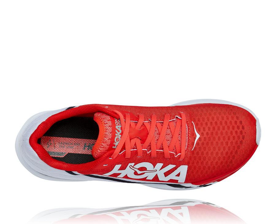 Hoka One One ランニングシューズ レディース 赤/白 - ロケットX - DY4967025